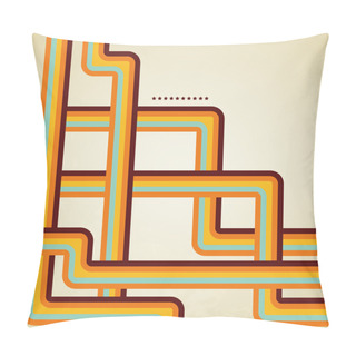 Personality  Stylized Retro Grunge Background. Pillow Covers