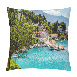 Personality  Beautiful Adriatic Bay And The Village Near Split, Croatia Pillow Covers