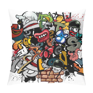 Personality  Graffiti Elements Pillow Covers