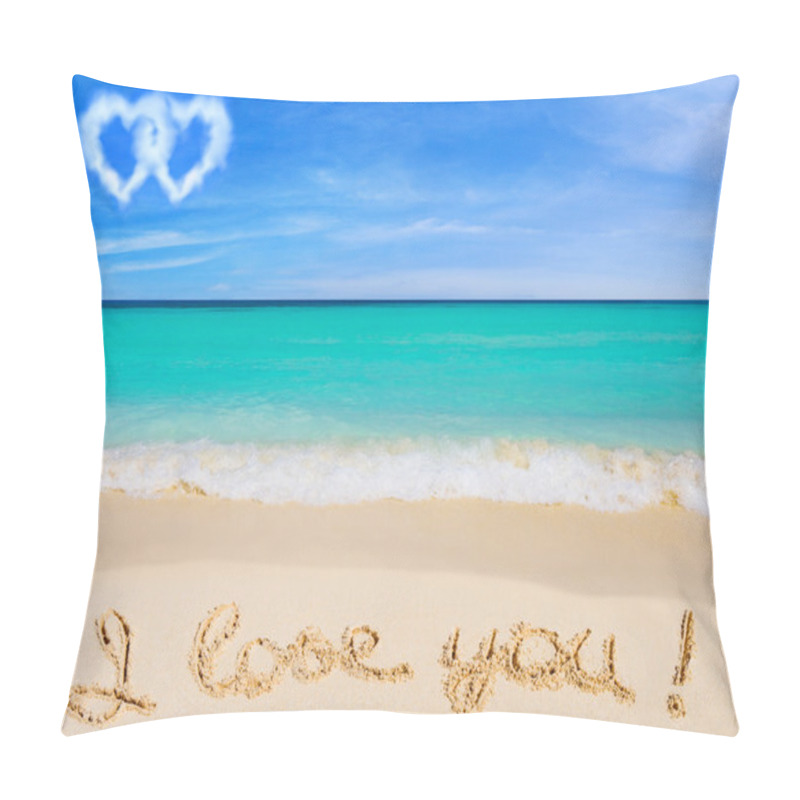 Personality  Words I Love You On Beach Pillow Covers