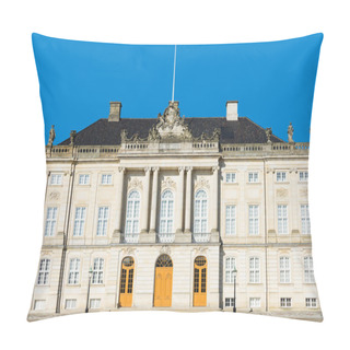 Personality  Beautiful Architecture Of Historical Amalienborg Castle With Columns And Statues In Copenhagen, Denmark Pillow Covers