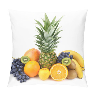 Personality   Fruits Isolated On White Background Pillow Covers