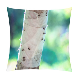 Personality  Adhesive Tape Insect Barrier On The Tree Trunk Pillow Covers
