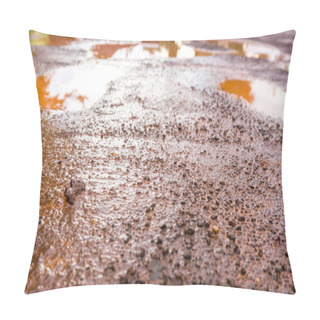 Personality  The Red Mud Road Has Many Wells, Sagging Roads Pillow Covers