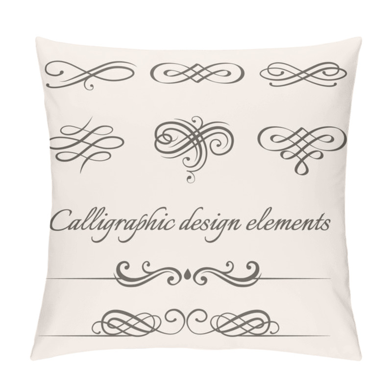 Personality  Vector set of calligraphic and page decoration design elements. pillow covers