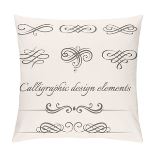 Personality  Vector Set Of Calligraphic And Page Decoration Design Elements. Pillow Covers