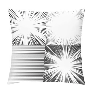 Personality  Comic Book Speed Horizontal Lines Background Pillow Covers