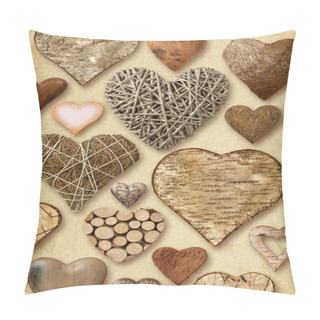 Personality  Heart Shaped Things On Vintage Paper Pillow Covers