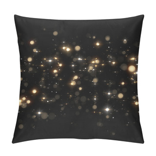 Personality  Christmas Glitters On Black Pillow Covers