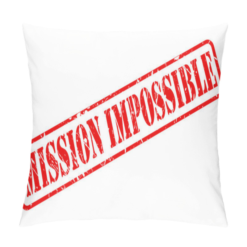 Personality  Mission Impossible Red Stamp Text Pillow Covers
