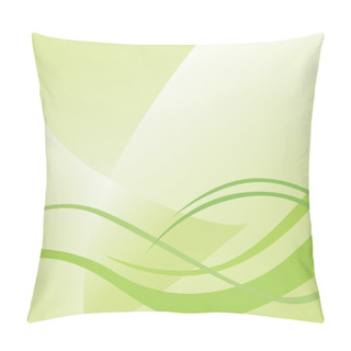 Personality  Abstract Waves On Green Background Pillow Covers