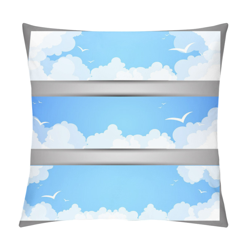 Personality  Set of banners for a site. good weather pillow covers