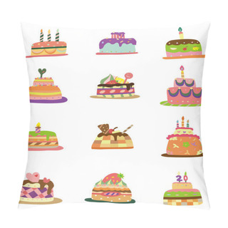 Personality  Cartoon Pattern Cake Icon Pillow Covers