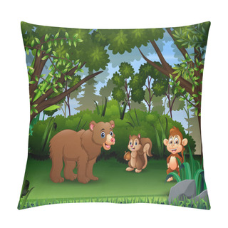Personality  The Various Animals In The Jungle Pillow Covers