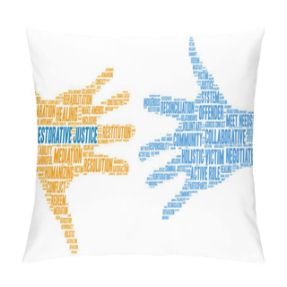 Personality  Restorative Justice Word Cloud Pillow Covers