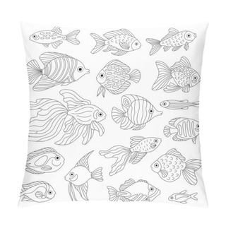 Personality  A Set Of Cute Fish. Pillow Covers