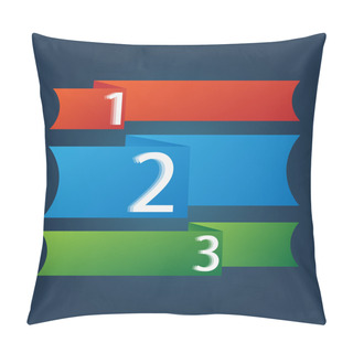 Personality  One Two Three - Vector Progress Icons For Three Steps Pillow Covers