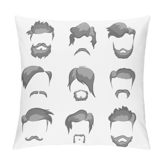 Personality  Mustache, Beard And Hairstyle Hipster Pillow Covers
