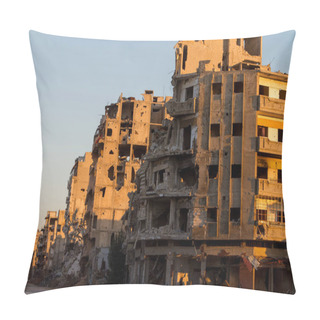Personality  Destroyed Homs Centre, Syria Pillow Covers