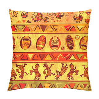 Personality  Seamless Background With African Traditional Patterns Pillow Covers