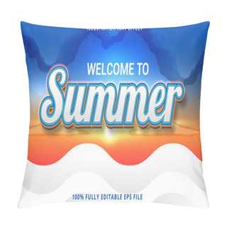 Personality  Summer Text Effect Editable Pillow Covers
