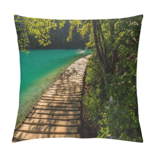 Personality  Deep Forest Stream Path With Crystal Clear Water Pillow Covers