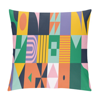 Personality  Mid-Century Abstract Vector Pattern Pillow Covers
