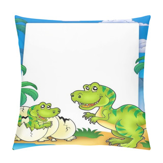 Personality  Frame With Tyrannosaurus Rex Pillow Covers