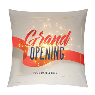 Personality  Grand Opening Celebration Flyer Greeting Background Pillow Covers