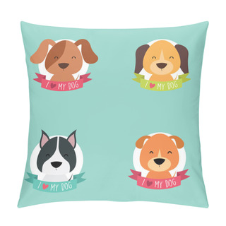 Personality  Cute Cartoon Dogs Pillow Covers