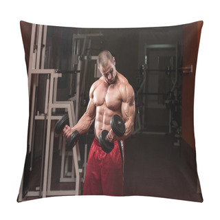 Personality  Bodybuilder Exercise With Dumbbells Pillow Covers