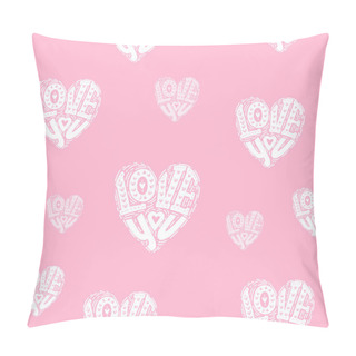 Personality  Heart With A Lettering Pillow Covers