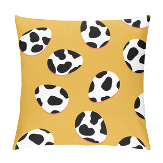 Personality  Easter Eggs With Black And White Cow Skin. Pillow Covers