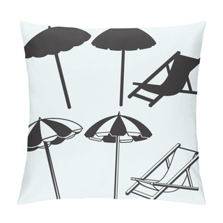Personality  Chair And Beach Umbrella Pillow Covers