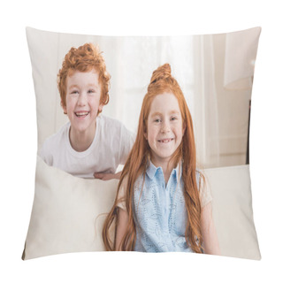 Personality  Redhead Siblings Together Pillow Covers