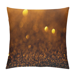 Personality  Abstract Background With Gold Glitter And Bokeh Pillow Covers