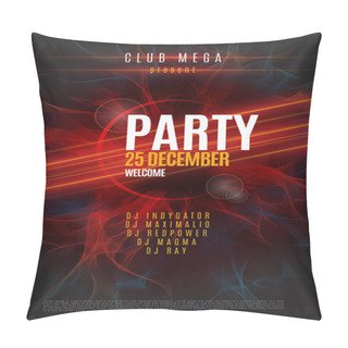 Personality  Dance Party Poster Background Template - Vector Illustration Pillow Covers