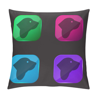Personality  Basset Hound Four Color Glass Button Icon Pillow Covers