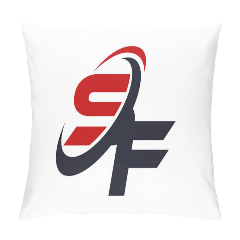 Personality  SF Logo Swoosh Global Red Letter Vector Concept Pillow Covers