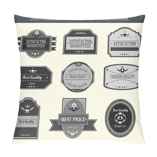 Personality  Retro Vector Labels And Badges Pillow Covers