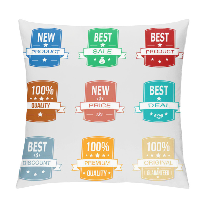 Personality  Set of vector sale labels pillow covers