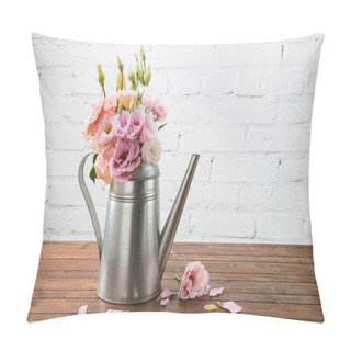 Personality  Beautiful Flowers In Watering Can Pillow Covers