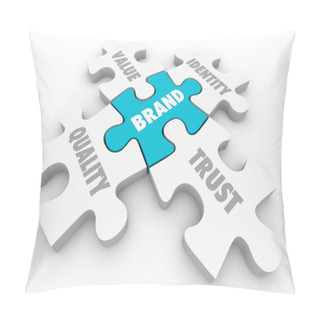 Personality  Brand Puzzle Pieces Illustration Pillow Covers