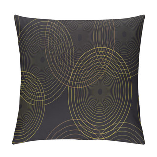 Personality  Abstract Seamless Background Pattern Made With Thin Line Circles. Simple, Modern And Geometric Vector Art. Pillow Covers