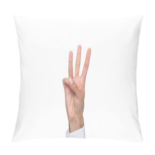Personality  Person Showing Three Sign  Pillow Covers