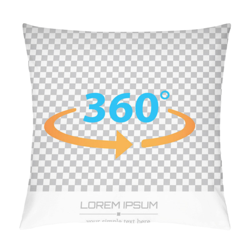 Personality  Abstract Creative Concept Vector Image Logo Of 360 Degrees For Web And Mobile Applications Isolated On Background, Art Illustration Template Design, Business Infographic And Social Media, Icon, Symbol Pillow Covers