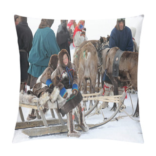 Personality  Indigenous People Of Northern Siberia On A Winter Day In The Yam Pillow Covers