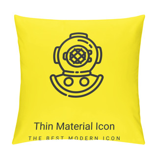 Personality  Aqualung Minimal Bright Yellow Material Icon Pillow Covers