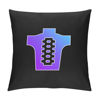 Personality  Backbone Blue Gradient Vector Icon Pillow Covers