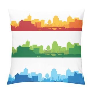 Personality  Set Of Cityscapes Pillow Covers
